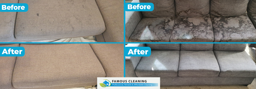 Upholstery Cleaning Before after